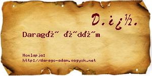 Daragó Ádám névjegykártya